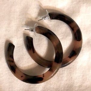 NEW LISTING! Resin Hoop Earrings